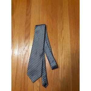 Covington 100% silk blue striped tie mens office work formal tie